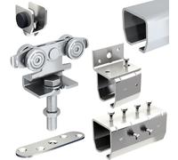 Système coulissant SLID'UP 2000 pour 2 portes extérieures 27 mm max - rails 2 x 1,95 m acier galvanisé - 80 kg