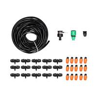 Système d’Arrosage Automatique Atomiseur, Tuyau 15 m 8/11 mm, 1250 g - Brumisation Fine Large Portée, Programmation Minuterie, Pour Jardin et Patio