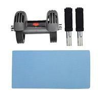 Système d’entraînement Ab Double Roller, roue d’exercice pour les abdominaux à double roue et coussinet de genou, poignées en mousse antidérapantes, entraîneur de la sangle