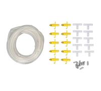 Système d'abreuvoir Automatique à tétine pour Lapin, Grand débit, sans Fuite, Installation Facile, Tube en Plastique Durable plaqué Zinc de 8 mm, Longueur de 5 m, pour hydratation