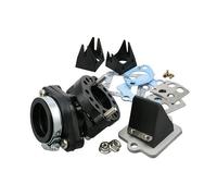 Système d'admission Motoforce RACING, bloc de membrane inclus, orientable à 360° pour Piaggio, passage 28mm / raccord 35mm