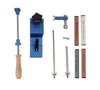 Système d'affûtage de couteaux de cuisine avec 4 pierres à aiguiser, kit professionnel d'affûtage à angle fixe, affûteur de couteaux de chef en acier inoxydable pour un usage