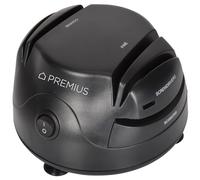 Système d'affûtage électrique 3 en 1 par Premius, idéal pour les couteaux de cuisine et de sport, ciseaux, tournevis, système d'affûtage en 2 étapes, compact, rapide, design facile, cordon rétractable