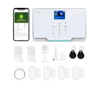 Système d'alarme,12 Pièces Système de Sécurité Intelligent pour la Maison DIY Pas de Frais Mensuels,Sirène d'alarme,Capteurs de Porte/Fenêtre,Fonctionne avec Alexa et Google, pour Maison Bureau,Villa
