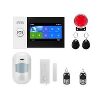 Système D'alarme Anti-cambriolage Domestique GSM, Caméra IP, Capteur De Mouvement PIR, Capteur De Porte, Kit D'alarme De Sécurité, Contrôle Par Application, Extensible(W4B11)