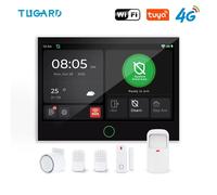 Système d'alarme anti-intrusion sans fil Tugard pour la maison, 4G WiFi GSM, écran tactile couleur IPS de 7 pouces, application intelligente Tuya, télécommande, système de sécurité antivol pour la 6 P