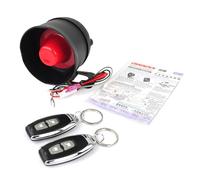 Système d'alarme antivol de Voiture, système de Protection de sécurité d'alarme Universel Riloer Klaxon de sécurité de Voiture CW-8110 Dispositif d'alarme à 6 Tons 12v 20w avec 2 télécommandes