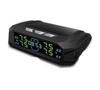 Système d'alarme de pneu voiture TPMS solaire, affichage numérique la température des pneus, systèmes sécurité automatique avec 4/6 capteurs 8 BAR(6 External Sensor)