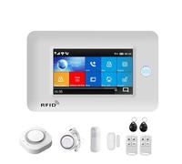 Système D'alarme De Sécurité Anti-cambriolage for Maison Intelligente, Écran Tactile 4G, Tuya, WiFi sans Fil, avec Détecteur Sirène, Capteur Porte SystèMe D'Alarme Complet(Set-C)