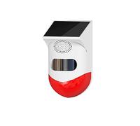 Système d'alarme de sécurité Bricolage sans Fil Tuya Smart Life Flash Strobe Extérieur Solaire Infrarouge Étanche Sirène Système D'alarme De Sécurité Antivol À La Maison Utilisation avec PG107 (Color