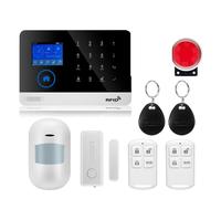 Système D'alarme De Sécurité Domestique Anti-cambriolage, Wi-fi, GSM, Détecteur De Mouvement Filaire, Contrôle Par Application, Détecteur De Fumée Et D'incendie Pour villa, entrepôt(W2B13)