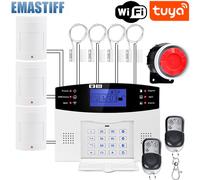 Système d'alarme de sécurité domestique filaire sans fil IOS Android,Tuya,WIFI,101,télécommande d'interphone,cadran automatique,kit de capteur de sirène - Type G2BT15