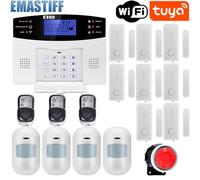 Système d'alarme de sécurité domestique filaire sans fil IOS Android,Tuya,WIFI,101,télécommande d'interphone,cadran automatique,kit de capteur de sirène - Type G2BT9
