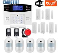 Système d'alarme de sécurité domestique filaire sans fil IOS Android,Tuya,WIFI,101,télécommande d'interphone,cadran automatique,kit de capteur de sirène - Type G2BT8
