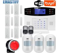 Système d'alarme de sécurité domestique filaire sans fil IOS Android,Tuya,WIFI,101,télécommande d'interphone,cadran automatique,kit de capteur de sirène - Type G2BT5