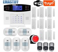 Système d'alarme de sécurité domestique filaire sans fil IOS Android,Tuya,WIFI,101,télécommande d'interphone,cadran automatique,kit de capteur de sirène - Type G2BT11