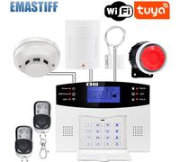 Système d'alarme de sécurité domestique filaire sans fil IOS Android,Tuya,WIFI,101,télécommande d'interphone,cadran automatique,kit de capteur de sirène - Type G2BT18