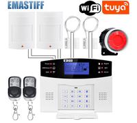 Système d'alarme de sécurité domestique filaire sans fil IOS Android,Tuya,WIFI,101,télécommande d'interphone,cadran automatique,kit de capteur de sirène - Type G2BT19