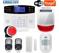 Système d'alarme de sécurité domestique filaire sans fil IOS Android,Tuya,WIFI,101,télécommande d'interphone,cadran automatique,kit de capteur de sirène - Type G2BT13