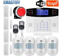 Système d'alarme de sécurité domestique filaire sans fil IOS Android,Tuya,WIFI,101,télécommande d'interphone,cadran automatique,kit de capteur de sirène - Type G2BT6