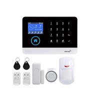 Système D'alarme De Sécurité Domestique sans Fil, Wi-FI, GSM, Anti-cambriolage, TUYA, avec Capteur Mouvement PIR, Compatible Les Animaux Domestiques Simple Sûr(F)