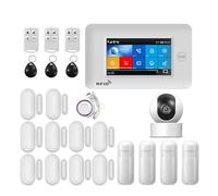 Système D'alarme De Sécurité Domestique Sans Fil, Wi-fi, GSM, Anti-cambriolage, Vie Intelligente, Compatible IP Carema Pour villa, entrepôt(Medium)