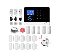 Système d'alarme de sécurité Intelligente WiFi 3G sans Fil. LCD Interruption Multi-langage du kit de capteur de Clavier(3G-PG103-J.)