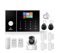 Système D'alarme De Sécurité sans Fil Tuya, Wi-FI, for Maison Et Entreprise, Contrôle par Application Intelligente, Kit Anti-cambriolage Surveillance à Distance(F)
