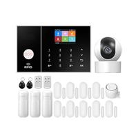 Système D'alarme De Sécurité WiFi for La Maison Et L'entreprise, Travail Contrôle avec Application Tuya Smart Life Multilingue Surveillance à Distance(K)