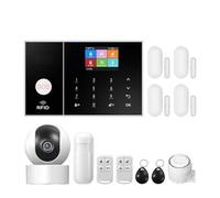 Système D'alarme De Sécurité WiFi for La Maison Et L'entreprise, Travail Contrôle avec Application Tuya Smart Life Multilingue Surveillance à Distance(F)