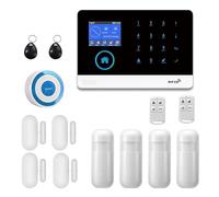 Système D'alarme De Sécurité WiFi TUYA GSM, Télécommande avec Application, Détecteur Et Sirène, Kit sans Fil for Maison Intelligente SystèMe D'Alarme Complet(E)