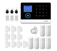 Système D'alarme De Sécurité WiFi TUYA GSM, Télécommande avec Application, Détecteur Et Sirène, Kit sans Fil for Maison Intelligente SystèMe D'Alarme Complet(M)