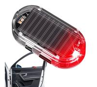 Système d'alarme de voiture à énergie solaire - Avertisseur Lumineux Stroboscopique Antivol | Feu d'avertissement et de sécurité clignotant,pour Camping-car, Berline, Camion, Stationnement de Nuit, Ga