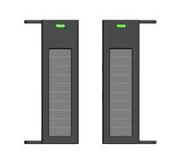 Système d'alarme d'entrée, Fonctionne à l'énergie solaire, Longue portée radio, Gris foncé, Prise UE