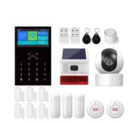 Système d'alarme Domestique Intelligent Tuya Support d'alarme Domestique sans Fil à la Maison avec des alarmes de sécurité d'affichage d'humidité de la température(P)