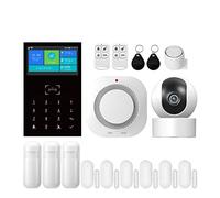 Système d'alarme Domestique Intelligent Tuya Support d'alarme Domestique sans Fil à la Maison avec des alarmes de sécurité d'affichage d'humidité de la température(K)