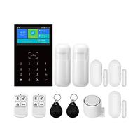 Système d'alarme Domestique Intelligent Tuya Support d'alarme Domestique sans Fil à la Maison avec des alarmes de sécurité d'affichage d'humidité de la température(D)