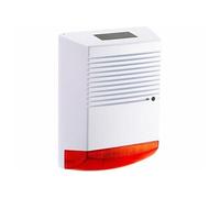 VisorTech Système d'alarme factice solaire – LED rouge clignotante – Résistant à l'eau – Blanc