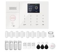 Système d'Alarme Maison, Alarme Détecteurs de Mouvement, Capteurs de Porte/Fenêtre, Boutons SOS,Commande à Distance, Protection Anti-Intrusion pour Maison (21 kit Set)