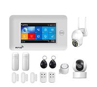 Système d'alarme, PG106 4G 433 MHz sans Fil GPRS écran Tactile Smart Home systèmes d'alarme de sécurité antivol avec sirène détecteur fumée capteur Porte