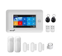 Système d'alarme, PG106 4G 433 MHz sans Fil GPRS écran Tactile Smart Home systèmes d'alarme de sécurité antivol avec sirène détecteur fumée capteur Porte