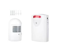 Système d'alarme sans fil pour allée PIR infrarouge à induction 110 dB Carillon sonore et lumière flash pour la sécurité de la maison ou du garage