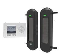 Système d'alarme Solaire sans Fil- 1 récepteur et 1 détecteur | 800 mètres de distance de transmission - 100 mètres de largeur du capteur