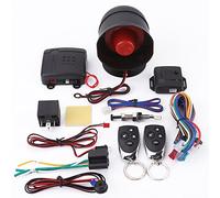 Système d'Alarme, Système d'Alarme de Voiture KEENSO Protection Sécurité Contre Le Vol Antivol Entrée sans Clé avec 2 Télécommandes Sirène