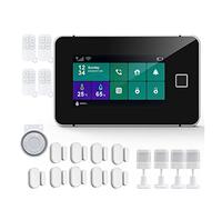 Système d'alarme, Tuya système d'alarme de sécurité Empreinte Digitale armé température humidité Affichage 433 MHz sans Fil Maison Intelligente cambrioleur(G60-H Set)