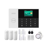 Système D'alarme WiFi GSM 433MHz, Kit Intelligent De Sécurité Domestique, Détecteur Mouvement RFID PIR avec Caméra IP, Contrôle par Application Simple Sûr(PG105-E..)