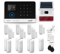 Systeme d'alarme WiFi + GSM 4G LTE, HUXGO HXA003 + Sirène sans Fil, 7X détecteur de Mouvement, 7X capteur de Porte/fenêtre, TUYA