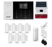 HUXGO® HXA005 Alarme Maison sans Fil WiFi + GSM 4G avec Sirène exterieure sans Fil | Système d'alarme avec détecteur de Mouvement, 7X capteurs de Porte | Kit sécurité Maison, Appartement, Garage