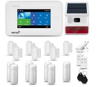 Systeme d'alarme WiFi + GSM 4G LTE, HUXGO HXA006 + Sirène sans Fil, 7X détecteur de Mouvement, 7X capteur de Porte/fenêtre, TUYA