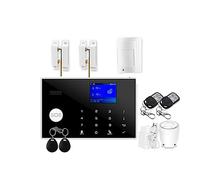 Système D'alarme WiFi GSM Maison Intelligente Écran TFT RFID APP Clavier Tactile Maison Cambrioleur Alarme De Sécurité Prise en Charge Commutation Vocale(T)